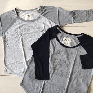 Lot of 2 beaded Abercrombie & Fitch tees